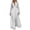 White, variant on Gytharion Women's Stand Collar Maxi Dresses Long Sleeve Pleated Button Down Dresses Solid Color Loose Dresses