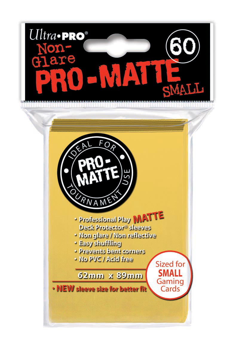 SMALL DECK PROTECTOR 60 SLEEVES PRO MATTE YELLOW
