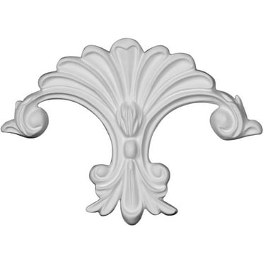 6 3/8"W x 4 1/2"H x 5/8"P Scroll Onlay