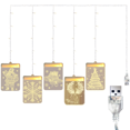 thumbnail image 1 of Luz decorativa navideña para ventana, luces de cadena de fondo para exteriores, interiores, ventanas, camino, patio, dormitorio, fiesta, pared de vacaciones, blanco cálido Zhivalor  OTTO-LD-221137-3, 1 of 6