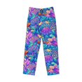 thumbnail image 4 of Goofa Colorful Mushrooms Printed Soft Pajama Pants for Men, Wide Leg Comfy Casual Lounge Yoga Pants-XX-Large, 4 of 9