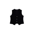 thumbnail image 3 of Forever 21 WGA Stretch Denim Vest With Rhinestone Front, Color-Black, Size-L, 3 of 5