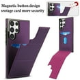 thumbnail image 2 of Wallet Case for Samsung Galaxy S22 Ultra with Credit Card Slot, PU Leatehr Phone Case with Stand RFID Blocking Shockproof Back Cover for Samsung Galaxy S22 Ultra for Women Men, Darkpurple, 2 of 5
