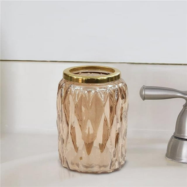 Nusteel GLA328C-5 Amber Glass With Gold Colored Steel Tumbler