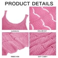 thumbnail image 3 of Sleeveless Women Casual Knit Mesh Mini Dress Bench Cover Up Dress, 3 of 4
