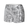 thumbnail image 5 of JIKNTTR Summer Shorts For Women Casual Sequined Shorts Elastic High Waist Comfy Summer Short Pants With Pocket Yoga Lounge Active Workout Running Shorts, 5 of 6