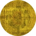thumbnail image 1 of Ahgly Company Machine Washable Indoor Round Persian Yellow Traditional Area Rugs, 7' Round, 1 of 4