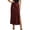 Z203-Coffee, variant on Womens Skirts Summer Long Fashion Solid Color Stretchy Women's Flowy Handkerchief Hemline Midi Skirt