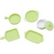 thumbnail image 1 of Green 5 uds Mini casa verde carne Pan tostada bandeja para hornear horno plato olla falsa accesorio de cocina, escala 1/12, 1 of 4