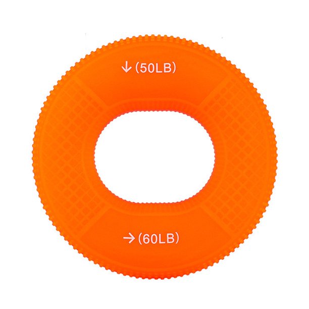 Hugtrwg Silicona Finger Power Ring Pinza Muñeca Redonda para Fitness Training (naranja)