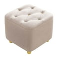 thumbnail image 1 of Reposapiés Cuadrado De Madera Para Protección Del Suelo, Reposapiés Para Mesita De Noche, Apartamento, Oficina, Color Beige mayimx Escabel, 1 of 9