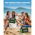thumbnail image 4 of Altavoz Bluetooth ANCOON 80W Peak Power IPX6 Resistente al Agua Verde, 4 of 7