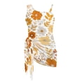 thumbnail image 7 of SEANATIVE 7-8 Year Kid Girl Swimsuit with Mesh Skirt Coverup One Piece Bathing Suit Comfortable Stretch Summer Swimwear with Adjustable Strap, Daisy Flower Orange White, 7 of 7
