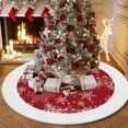 thumbnail image 4 of Tarmeek Christmas Tree Skirt, 24in Snowflakes Christmas Decorations Seasonal Winter Xmas Holiday Tree Mat for Xmas Tree Home Decor Christmas Decorations Indoor, 4 of 8