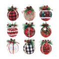 thumbnail image 2 of 50% 0ff Clearance! Christmas Tree Decor Christmas Cloth Bag Red Plaid 8cm Christmas Tree Hanging Decorations Christmas Foam Decorative Hangings., 2 of 7