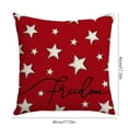 thumbnail image 3 of Beautynvta 4th of July Pillow Covers, 18x18 Inch, Red White Stars Patriotic Throw Pillow Covers, Independence Day Memorial Day Cushion Case for Sofa Couch, 3 of 6