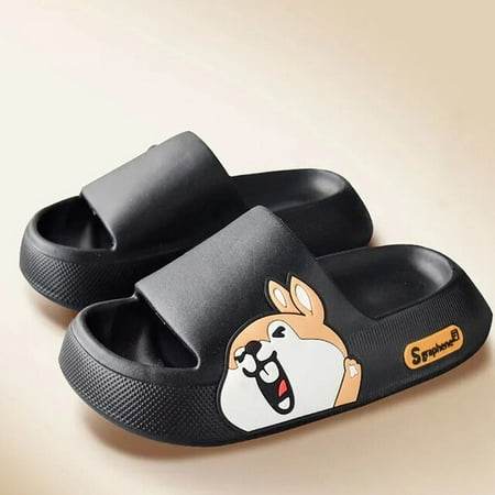 

CoCopeanut 5cm Thick Sole Women Slippers Cute Princess Stickers Bathroom Beach Indoor Sandals 2022 Summer New Couple Slides Cool Shoes
