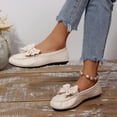 thumbnail image 6 of Crunowin Women's Round Toe Comfort Shoes, Covered-Toe Casual Design Soft Sole Everyday Flat Flats Beige, 6 of 9