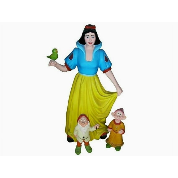 Cartoon Princess & Dwarfs Life Size Statue