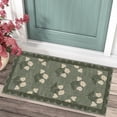 thumbnail image 6 of Floral Rug for Entryway Washable Kitchen Rug Vintage Romance Design Small Mat Non Indoor Doormat Lightweight Low-Profile Throw Carpet for Entrance Bathroom Laundry Room, Green, 6 of 6