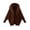 Brown, variant on Tejiojio Coats Fashion Womens Warm Faux Coat Jacket Winter Solid Long Sleeve Hooded Outerwear