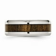 thumbnail image 3 of Stainless Steel Polished Wood Inlay Enameled 8.00mm Ring Size: 11; for Adults and Teens; for Women and Men, 3 of 6