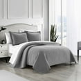 thumbnail image 6 of NY&C Home Austin 3-Piece Floral Cotton Quilt Set, Queen, Grey, 6 of 10