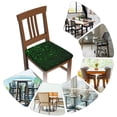 thumbnail image 7 of Cauagu Green Sparkling for Dining Chair Seat Covers,Slipcovers Kitchen Chair Covers Upholstered Chair Seat Cushion Cover Chair Seat Protector-Four Pieces, 7 of 7
