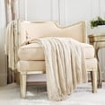 thumbnail image 1 of Manta CREVENT Home Decor, rústica, 50 x 60 pulgadas, beige/marfil, 1 of 5