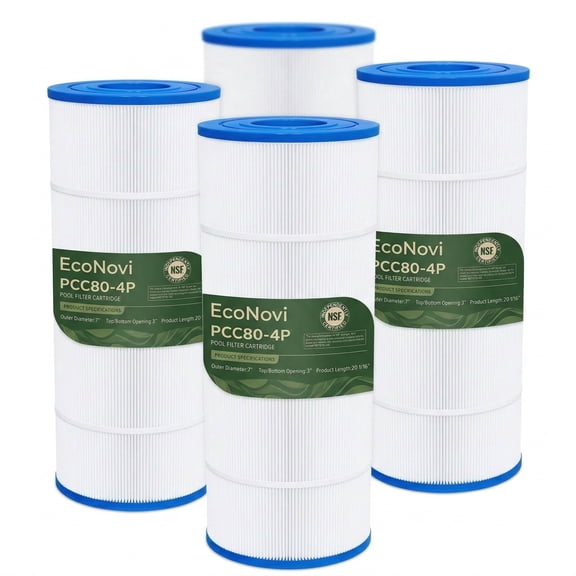EcoNovi CCP320 Pool Filter Cartridges Replacement for Pentair Clean & Clear Plus 320, Replace Pleatco PCC80-PAK4, Pentair R173573, 160340, 320 sq.ft, 4 Pack