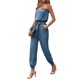 thumbnail image 3 of Txlixc Mono largo de verano para mujer, sin tirantes, con hombros descubiertos, mono de una pieza con cinturón Txlixc Estilo de ocio, 3 of 9