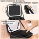 thumbnail image 3 of Bolsa de Maquillaje Profesional con Espejo LED - Cosmetiquera para Mujer, Bolsa de Cosmético Gran Capacidad, 3 Luces Colores Ajuste Táctil, 6 Divisores Ajustable, Negro, 3 of 4