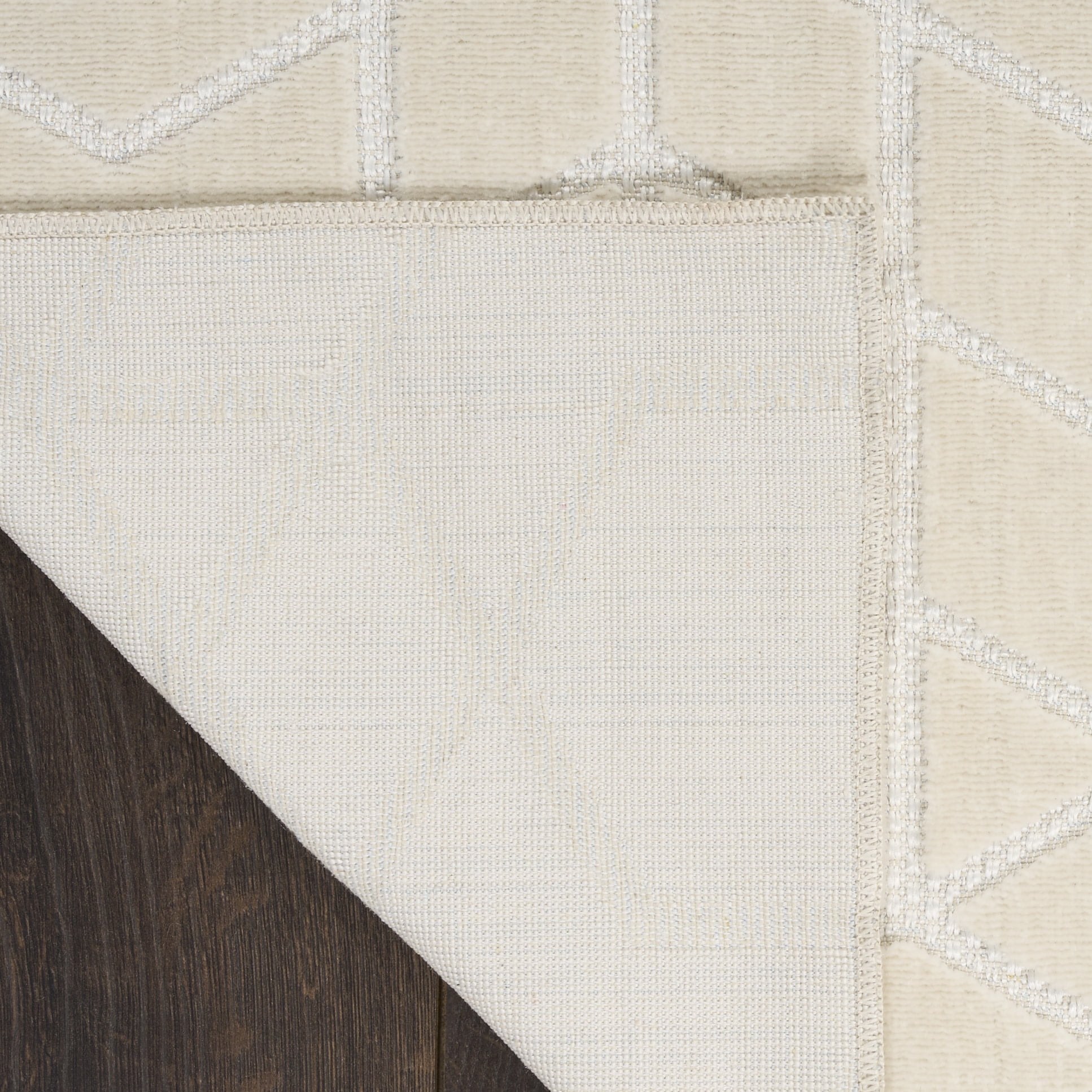 Nourison Washable Charm 3' x 5' Ivory Modern Indoor Rug