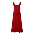 thumbnail image 7 of VBVC Women's Sleeveless Lace Trim Maxi Dress,Ladies Casual Loose Flowy Long Nightgown,Summer Beach Vacation Sundresse for Women,Red,S-5XL, 7 of 7