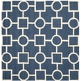 thumbnail image 2 of SAFAVIEH Cambridge Joyce Geometric Shapes Wool Area Rug, Navy Blue/Ivory, 6' x 6' Square, 2 of 7