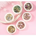 thumbnail image 4 of 3D Nail Art Rhinestones Set Mixed Sparkle Nail Charms Multiple Shape Metal Nail Art Diamonds Pearl Crystal Nail Gems Nail Decor for Girl Women DIY Nail Design Craft Decorations Kit, 4 of 6