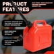 thumbnail image 5 of Tanque de Combustible para AutomóVil de 5 L, Contenedor de Gasolina de PláStico de Repuesto, Portador de Combustible AntiestáTico con TuberíA para AutomóVil, 5 of 5