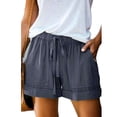 thumbnail image 2 of Pantalones Cortos Casuales con Cordón,Pantalones Cortos Casuales para Mujer Pantalones Cortos Deportivos con Cordón Elásticos para Mujer Pantalones Cortos con Cintura Elástica para Mujer Eficiencia Maximizada, 2 of 3