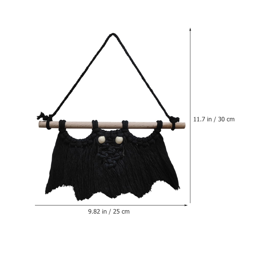 Halloween Hanging Bat Cotton Rope Woven Bat Realistic Party Spooky Hanging Bats Pendant