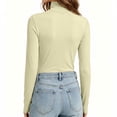 thumbnail image 5 of XRoczxe Women's Turtleneck Long Sleeve Shirt, Soft Stretchy Slim Fit Mock Neck Top, Casual Basic Solid Color Tee for Fall Winter Layering & Daily Wear, 5 of 9