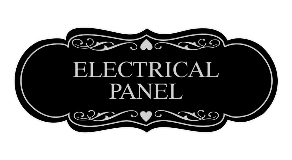 Designer Electrical Panel Sign(Black) - Small - Walmart.com