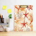thumbnail image 2 of FORMRS Acrylic Clipboard with Low Profile Clip Standard A4 Letter Size, 12.5" x 9", Orange Starfish, 2 of 8