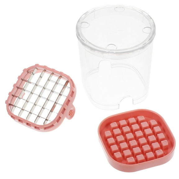 FRCOLOR Manual Food Chopper and Dicer Stainless Steel Vegetable and Fruit Slicer Kitchen Gadget for Cutting Tomatoes Potatoe