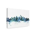 thumbnail image 2 of Trademark Fine Art 'Seattle Washington Blue Teal Skyline' Canvas Art by Michael Tompsett, 2 of 3
