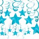 thumbnail image 1 of Amscan - Serpentinas Diseño Estrellas y Espirales de Aluminio - Pack de 30 (Azul Caribeño), 1 of 2