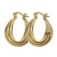 thumbnail image 1 of Unique Metal Hoop Earring for Women Silver Gold Not Allergic, 1 of 6