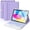Lilac, variant on MoKo Touch Keyboard Case for iPad (A16) 11th Generation 11 inch 2025, iPad 10th Generation 10.9 inch Case with Pencil Holder, 7 Colors Backlit Detachable Bluetooth Keyboard, Navy Blue