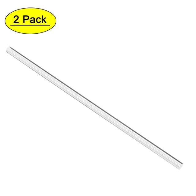 Barra de varilla redonda sólida de acrílico blanco de 8mmx247mm 2pcs