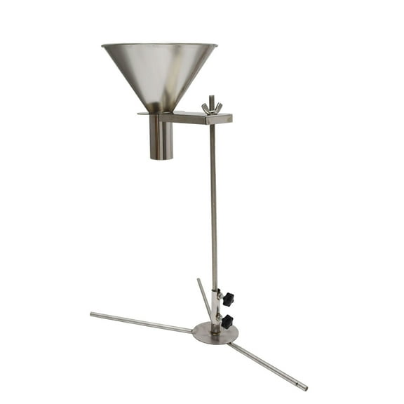 2" Stainless Steel Feeding Hopper with Support Stand Manual Filling Funnel Multifunctional Sorting Funnel
