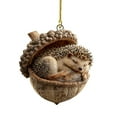thumbnail image 2 of CoreLiving Acorn Christmas Ornaments with Forest Animals, Handmade Style Cozy Holiday Tree Hanging Decor for Woodland Themed Home Christmas Decorations, 2 of 6
